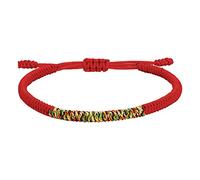JENDEAR SHINE Bracciale Tibetano Uomo Donna Bracciale Buddista Amuleto Fede Buona Fortuna Coppia Amicizia Regalo