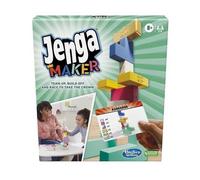 Monopoly Jenga Maker, Wooden Blocks, Stacking Tower Game, Game for Kids Ages 8 and Up, Game for 2-6 Players, Multicolor