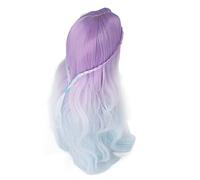 Jenivaint 1/3 Parrucca per Bambola con Snodi Sferici Morbidi Capelli Ricci in Seta Ad Alta Temperatura da 21 a 24 Cm Circonferenza della Testa con Rete Interna Elastica e Cuoio Capelluto di (Viola