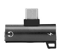 Jenivaint Adattatore da a Jack per Cuffie da 3,5 Mm, Mini Jack in Lega di Alluminio con Ricarica Rapida PD, Chip Intelligente qualità HIFI. (BLACK)