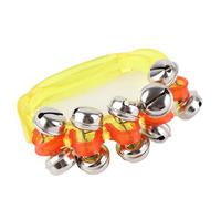 Jenivaint Campanello da Polso a Fascia, Strumento a Percussione Musicale in Plastica per la Prima Educazione dei Bambini, con Suono Nitido per L'interazione Genitore-figlio e L'ap (YELLOW)