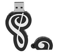 Jenivaint Chiavetta USB in Plastica da 64 GB, Aspetto Carino, Nota Nera, per Archiviazione e Trasferimento Dati, per Studenti, Utenti in Ufficio, Musica, Foto, Film su PC e OS X (16GB)