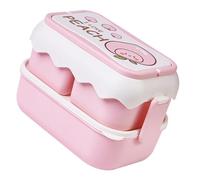 Jenivaint Contenitore per il Pranzo Adatto Al Microonde, Simpatico Contenitore per a Forma di Cartone Animato con Scomparti Individuali per Bambini e Studenti, Design con Ma (Roseo)