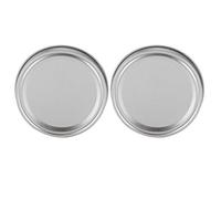 Jenivaint Coperchi per Barattoli di Vetro Coperchi per Conserve in Acciaio Inossidabile Set con Bocca Larga 86 Mm per Conservazione e Fermentazione degli Alimenti Anelli in Banda Stagnata da 10 (10
