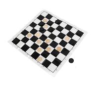Jenivaint Dama Internazionale in Legno, Set da Gioco Classico con Pezzi di Legno a 28 Grani per Bambini Adulti, Scacchiera Reversibile, Attività per Famiglie Al Coperto All'aperto