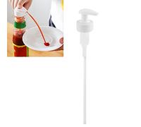 Jenivaint Dispenser a Pompa, Bottiglia per Condimenti Senza Gocciolamento Ad Alta Precisione con Ugello a Pressione Sotto Vuoto, per Dispenser di Salse per Condimenti da (Bianco Calibro 2.9)