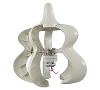 Jenivaint Generatore Eolico 12V 24V, Fibra di Nylon Ad Albero Verticale a 5 Pale con Controller, per Ibrido Marino Domestico (100W)