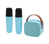 Jenivaint Macchina per Karaoke Portatile con 2 Microfoni Bluetooth 5.3 Macchina per Karaoke per Feste in Plastica Suono Stereo da 6 W Riverbero per Bassi Profondi Slot per Scheda TF per Riunioni
