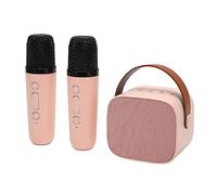 Jenivaint Macchina per Karaoke Portatile con 2 Microfoni Bluetooth 5.3 Macchina per Karaoke per Feste in Plastica Suono Stereo da 6 W Riverbero per Bassi Profondi Slot per Scheda TF per Riunioni