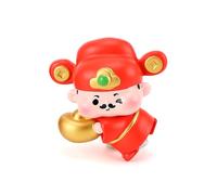 Jenivaint Mini Figurine degli Dei della Ricchezza, Set da 4 Pezzi con | I Punti Adesivi Tengono gli Ornamenti Sui Cruscotti dei Monitor, Diverse Dimensioni Si Adattano Alle Scrivanie, Festivi per