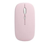 Jenivaint Mouse Wireless, Rosa Bluetooth 5.0 2,4 GHz Dual Mode Silent Click Regolabile DPI per Laptop Mac OS X, con Tecnologia di Tracciamento Ottico
