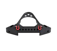 Jenivaint Paraurti Anteriore in Metallo con 2 Luci a LED, Accessorio per Auto RC di Alta qualità per SCX10 90046 1/10 RC Crawler Car (BLACK)