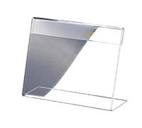 Jenivaint Porta Biglietti da Visita Espositore per Carte a Forma di L in Acrilico 100 X 65 Mm Superficie Lucida Orizzontale Spessore 2 Mm per Ufficio Hotel Meeting Centro Commerciale Espositore da