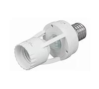 Jenivaint Presa Luce per Sensore di Movimento E27, Adattatore per Rilevatore di Movimento a Infrarossi ABS, Distanza di Rilevamento 6 M, Ritardo Regolabile da 10 a 300 S, sensibilità Alla Luce, per