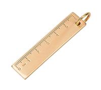 Jenivaint Righello in Ottone da 6 Cm, Mini Righello in Ottone Lucidato a Mano, Scala in Puro Spesso 3 Mm per Misurare Piccoli Oggetti, Design con Retro Vuoto per Artigianato Scolastico, Ufficio,