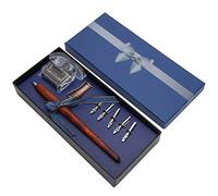 Jenivaint Set di Penne a Immersione, Strumento Comico per Disegno | Pennino in Acciaio Inossidabile, Impugnatura Comoda in Legno, Design Leggero, Stile Classico Elegante, Strumento di