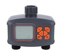 Jenivaint Timer Digitale per Irrigatore a 2 Zone, Timer Programmabile per Tubo dell'acqua in ABS con Ritardo Pioggia Manuale Automatico, Controller per Irrigazione con Rubinetto a 2 Uscite per
