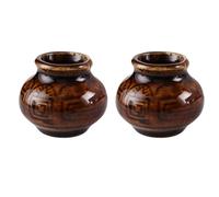 Jenivaint Vaso in Ceramica in Miniatura, Piccola Urna Vintage per L'arredamento della Casa delle Bambole, Piccolo Vaso retrò per Fioriera Succulenta, Mini Contenitore (da fiori 3x3,4x3,4 cm)