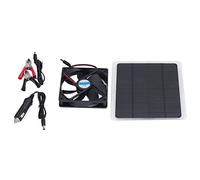 Jenivaint Ventilatore Solare 10W 12V, Aspiratore Portatile USB con Pannello Solare per Cuccia per Animali, Pollaio, Serra,
