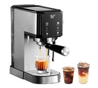 Jenmayt Macchina da Caffè Espresso e Cappuccino,20 bar,Pannello Digitale Tattile,1350W,Compact Power Espresso,con montalatte,per 1 o 2 caffè espresso, americano, cappuccino e caffelatte