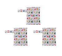 Jenngaoo 3 borse per pannolini di stoffa per bambini, borse bagnate/asciutte, borsa per pannolini sospesa portatile riutilizzabile resistente all'acqua per forniture per bambini, viaggi, (T11)