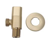 Jenngaoo Angle Stop Valve Heavy Duty, Rubinetto a Squadra Ottone G1/2 Intercettazione Uscita per WC, Valvola di Arresto per Acqua Calda e Fredda, Compatibile con Tubi e Sanitari