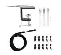 Jenngaoo Attrezzo per Cerniere Lampo Professionale in Acciaio Inossidabile a Doppia Estremità, Jig per Cerniere Lampo Rapido per Installazione Precisa, Taglia #2.5-10 per Pantaloni