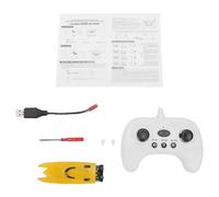 Jenngaoo Barca Telecomando 2.4 GHz, Mini Barca RC Acrobatica con Capriole 360°, Luci LED, Giocattolo Veloce per Gare in Piscina e Lago, Controllo Remoto Barca Velocità, Dimensioni (Gialla)