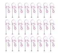 Jenngaoo Barrette per Chiavi Personalizzabili, 24 Pezzi Kit per Creare Portachiavi con Perline, Accessori per Decorare Zaini, Borsette e Portafogli, in Metallo, per Regali Complean (Tipo 5 Rosa)