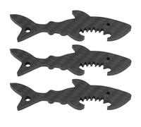 Jenngaoo Bottle Opener in Carbon Fiber Shark Design Multifunctional Keychain Accessory, 3PCS Beer Opener with Durable Construction for Bar Home Party Gift