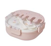Jenngaoo Box per il pranzo per bambini, contenitore pranzo portatile con 3 compartimenti per alimenti per il pranzo preparazione di pasti per pasti per cenare da picnic da lavoro (Rosa)