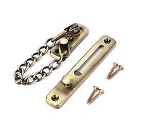 Jenngaoo Catena di Sicurezza per Porte in Acciaio Inox, Bloccaggio Antiscasso a 3 Punti, Spessore 4mm, per Case Alberghi Interni in Legno (Bronzo)