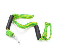 Jenngaoo Cima d'ormeggio Elastica Verde con Moschettone a D, Lunghezza 1,1 m Estensibile Fino a 1,5 m in Polietilene Lattice e PVC per Barca Kayak