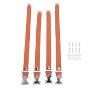 Jenngaoo Cinghie Regolabili per Trampoli, Kit di Sostituzione in Nylon e Lega di Alluminio per Stilts, 4 Pezzi, Fascette per Gambe, per Pittura Murale Interna e Decorazione (Marrone)