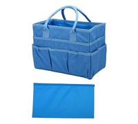Jenngaoo Craft Organizer Bag, Borsa Organizer per Arti e Mestieri con 10 Tasche Tessuto Oxford Spaziosa per Stoccaggio Attrezzi da Cucito Giardinaggio Insegnanti Stazioneria (Blu)