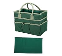 Jenngaoo Craft Organizer Bag, Borsa Organizer per Arti e Mestieri con 10 Tasche Tessuto Oxford Spaziosa per Stoccaggio Attrezzi da Cucito Giardinaggio Insegnanti Stazioneria (Verde)