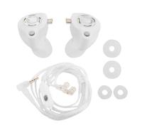 Jenngaoo Cuffie Cablate con Cavo Rimovibile 2Pin, Cancellazione Rumore HIFI Driver Ibrido Doppio Microfono Incorporato 3.5mm Auricolari Gaming Materiale ABS PC Silicone Cavo Argent