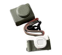 Jenngaoo Custodia Protettiva per Fotocamera Portatile, Materiale in Pelle Sintetica con Base Aperta e Tracolla, Design Compatto per Accesso a Schermo Ribaltabile e Pulsanti - per Z (Verde)