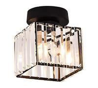 Jenngaoo E27 Ceiling Light Shade, Hollowed Ceiling Lampshade Modern Artificial Crystal Lamp Cover Round Ceiling Lamp Cover for Bedroom Living Room Kitchen Hallway (Without Bulb)