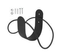 Jenngaoo Gancio per Tubo da Giardino, Porta Avvolgitubo da Giardino Porta Tubo dell'Acqua con Montaggio a Parete in Acciaio Inossidabile per Garage Esterno, 5,3x5,3x8,5 Pollici(Nero)