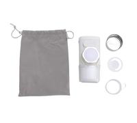 Jenngaoo Macchina da Caffè Manuale Portatile, Macinacaffè Compatibile con Capsule Caffè Macinato per Viaggio Campeggio, 300g 100ml Serbatoio Acqua, Pressione 9-15 Bar (Bianca)