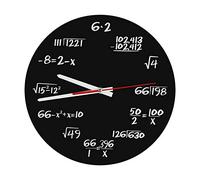 Jenngaoo Orologio da Parete Matematico, Orologio con Equazioni Matematiche da Decorazione Moderna per Aula, Casa, Ufficio - Ogni Ora Contrassegnata da Una Semplice Equazione Matematica (30cm)