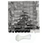 Jenngaoo Pannelli a Sfondo Lucenti con Cornice Traslucida, Facile da Montare 24 Pezzi 30x30 cm Materiale Plastico Struttura Resistente per Decorazioni Matrimoni Compleanni Festival