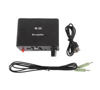 Jenngaoo Preamplificatore Microfono 48V XLR, Guadagno Alto Basso Rumore Custodia Metallo Nero per Dynamic e Condenser, per Registrazione in Studio Podcast Streaming Live