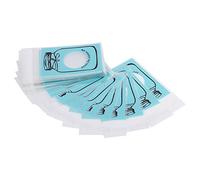 Jenngaoo Sacchetti per Dolci Biscotti Party, 100 Pezzi 4 Colori con Finestra Trasparente, Materiale Plastico Sicuro per Feste Matrimoni Compleanni Regali Caramelle (7 * 10+3 Blu)