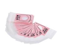 Jenngaoo Sacchetti per Dolci Biscotti Party, 100 Pezzi 4 Colori con Finestra Trasparente, Materiale Plastico Sicuro per Feste Matrimoni Compleanni Regali Caramelle (7 * 10+3 Rosa)