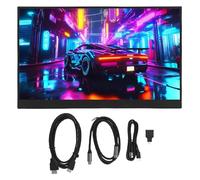 Jenngaoo Schermo Portatile 15,6 Pollici, Display HDR Ultra Sottile 1920x1080 HD con Doppio USB Type-C e Supporto Integrato, Monitor Esterno Portatile per PC, Laptop, Smartphone, Co