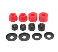Jenngaoo Set di boccole per Skateboard, 12 Accessori Boccole di Ricambio per Skateboard 90A in Poliuretano per Skateboard a 4 Ruote, Doppio bilanciere(Rosso)