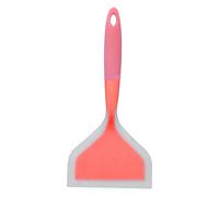 Jenngaoo Silicone Wide Spatula per Professionale, Paletta in Silicono Termoresistente per Padelle Antiaderenti con Fori di Sospensione e Design Bicolore (Testa di pala arancione)