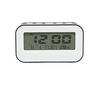 Jenngaoo Sveglia Digitale LCD per Bambini, Design Retroilluminazione Funzione Snooze Promemoria Compleanni 7 Brani Musicali con Sensore Temperatura per Camera da Letto Scuola (Nero)